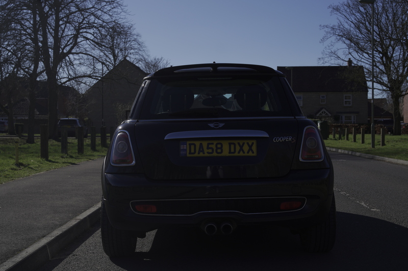 Rear View of Mini Cooper S